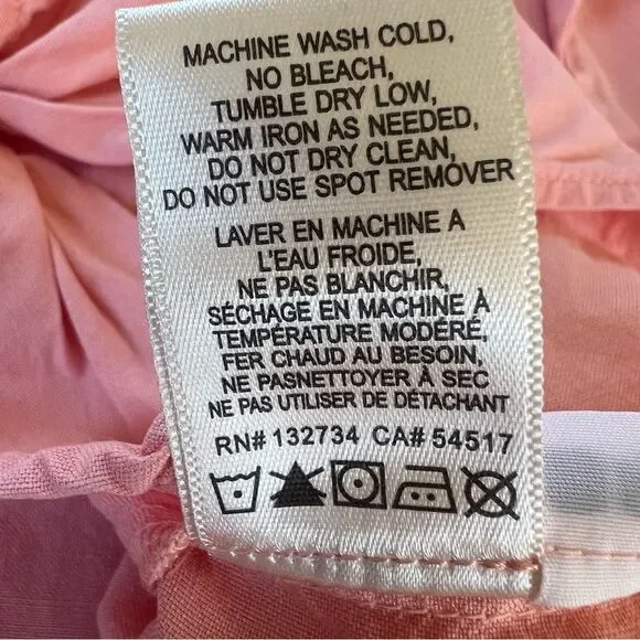 Anthropologie Cloth & Stone Pink Button-Up Long Sleeve Tie Shirt Blouse SZ L - Picture 14 of 16